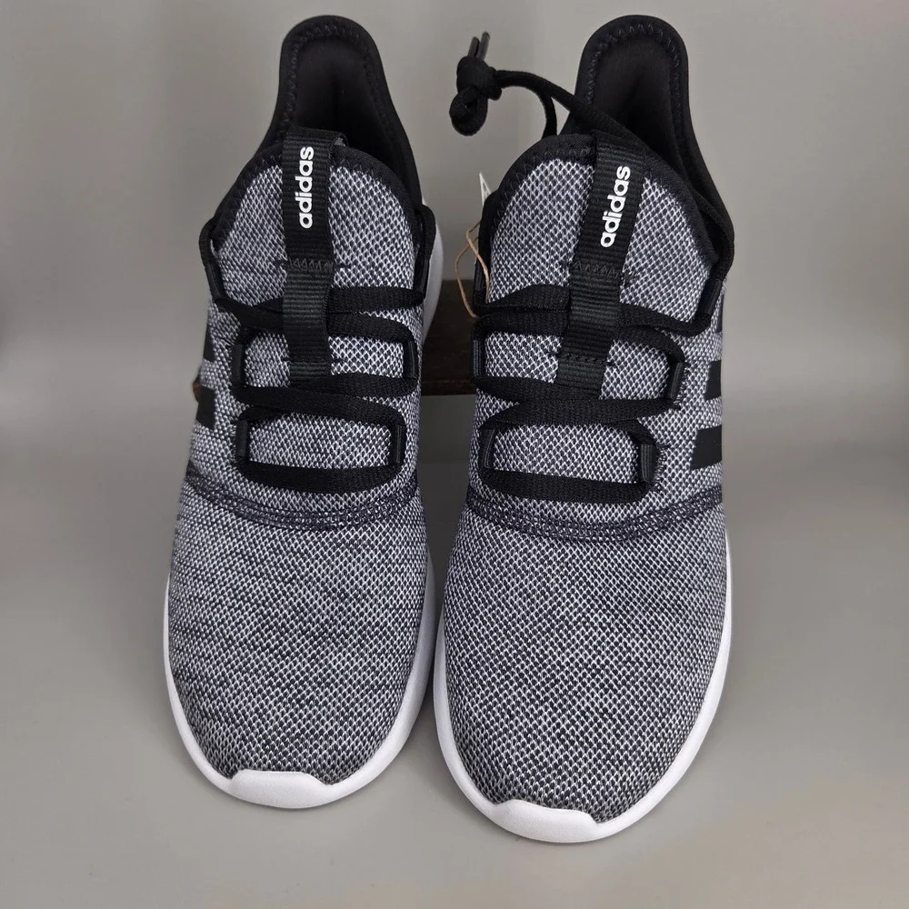 Adidas Cloudfoam Pure 2.0 Running Shoes Womens 8.5 Black White Knit H04755